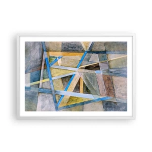 Plakat w białej ramie - Na wprost czy na skos? - 70x50 cm