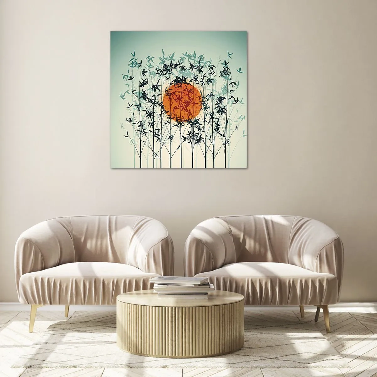 Obraz na szkle - Japońskie słońce - 70x70 cm