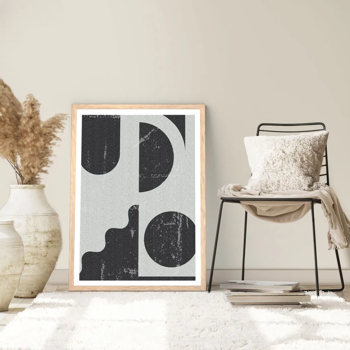 Plakat w ramie jasny dąb - Kompozycja ponad i pod - 70x100 cm