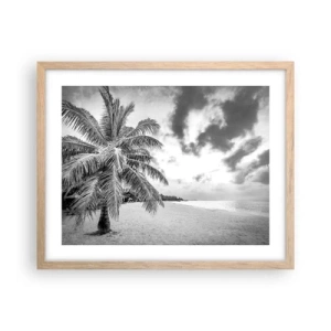 Plakat w ramie jasny dąb - Gdy tęsknisz do samotności… - 50x40 cm