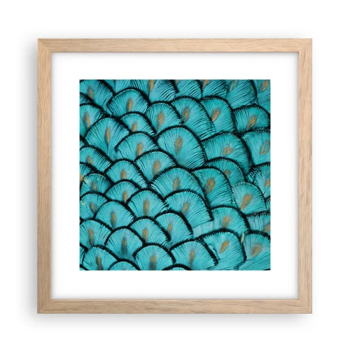 Plakat w ramie jasny dąb - Wielka gala piór - 30x30 cm