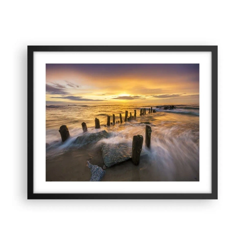 Plakat w czarnej ramie - Surowe piękno Bałtyku - 50x40 cm