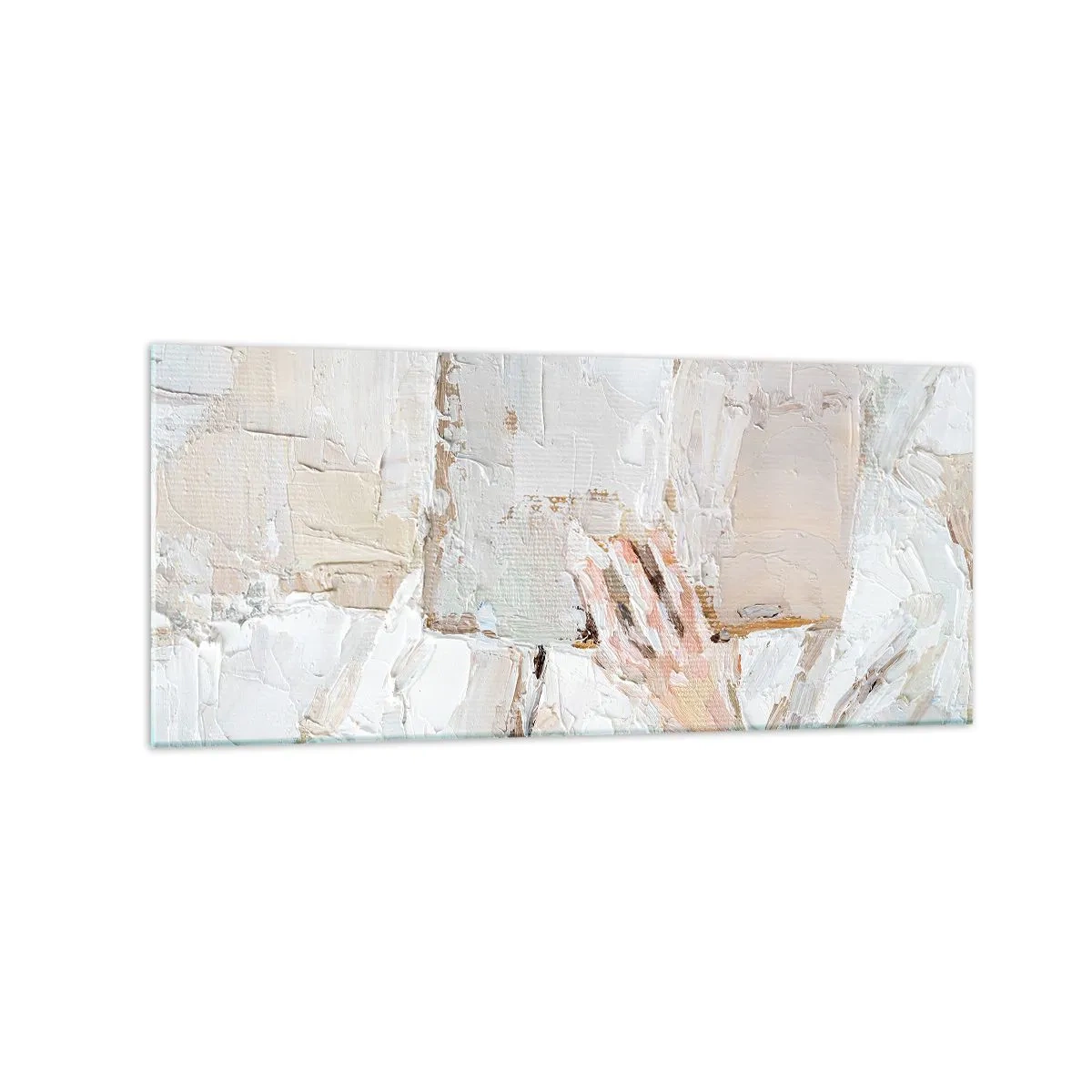 Obraz na szkle - Impresjonistyczny obraz dłoni trzymającej otwartą książkę - 120x50cm - W innym świecie - Nowoczesna dekoracja ścienna do salonu i sypialni ARTTOR