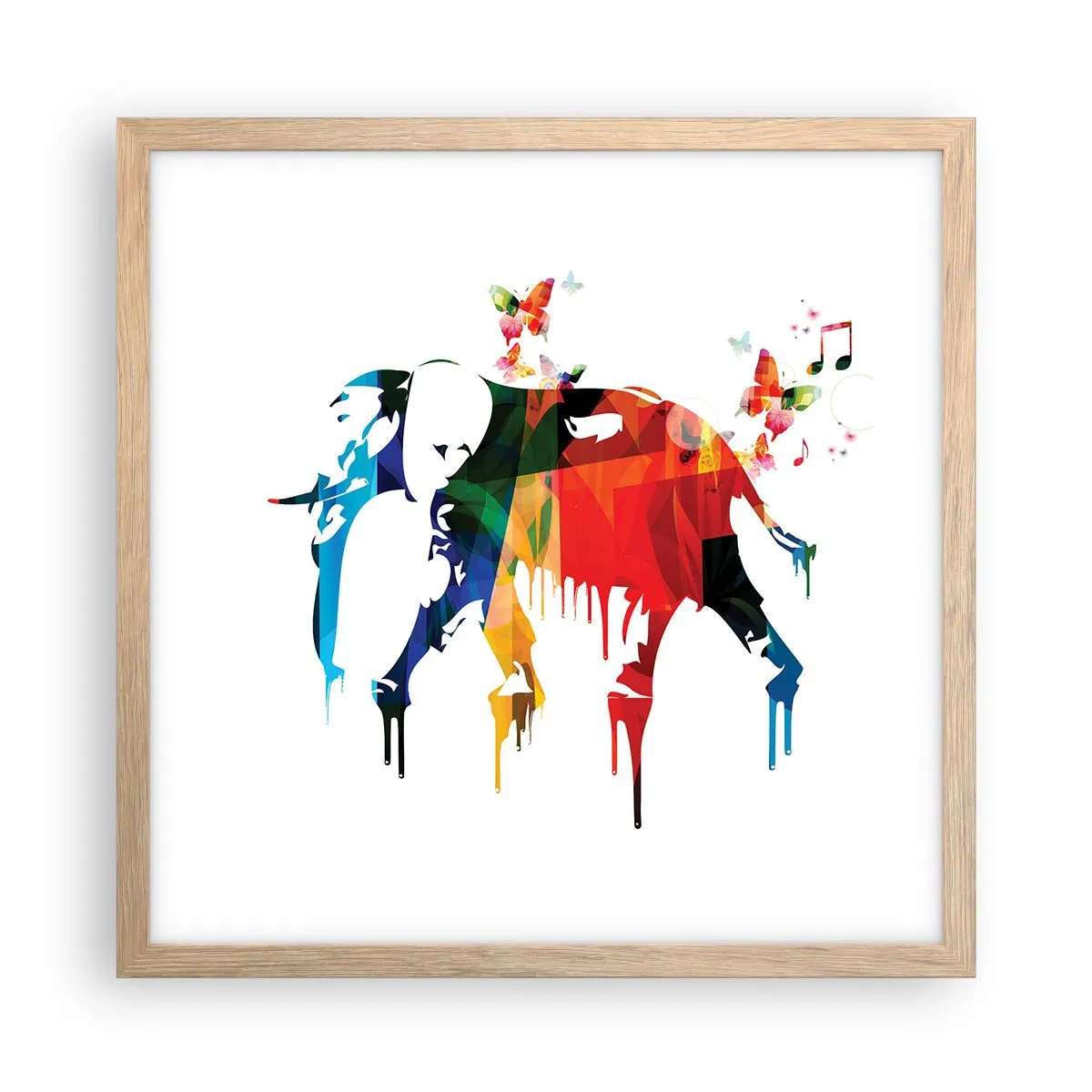 Plakat w ramie jasny dąb - Tańczyć każdy może - 40x40 cm