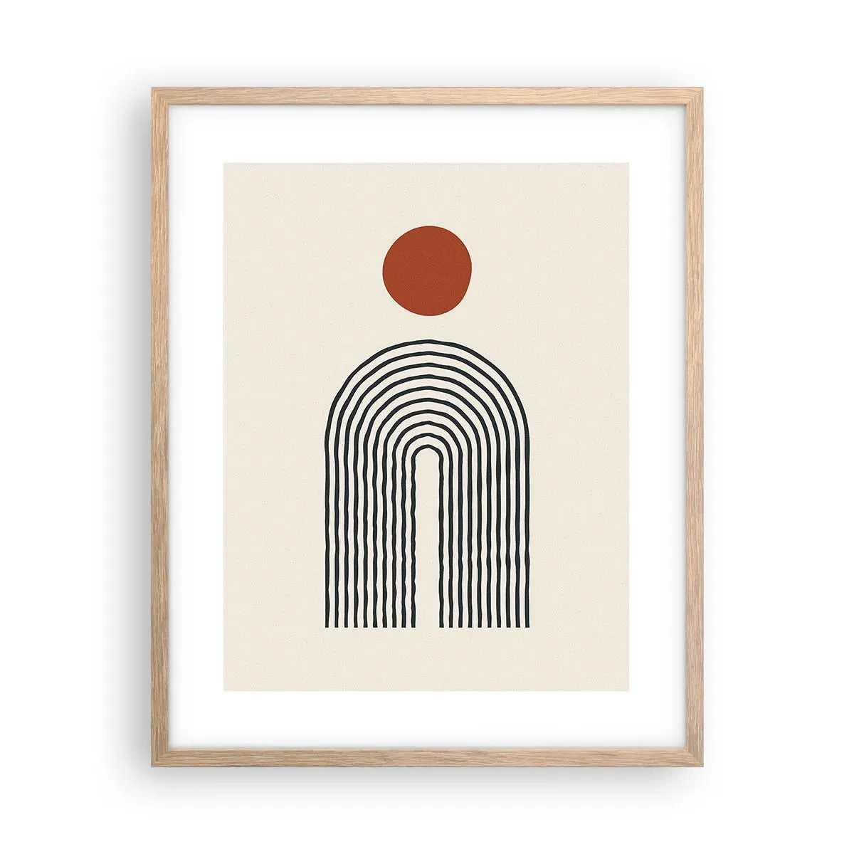 Plakat w ramie jasny dąb - Magnetyzm kształtów i barw - 40x50 cm