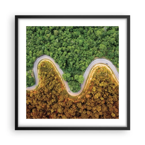 Plakat w czarnej ramie - Granice i przełomy - 50x50 cm