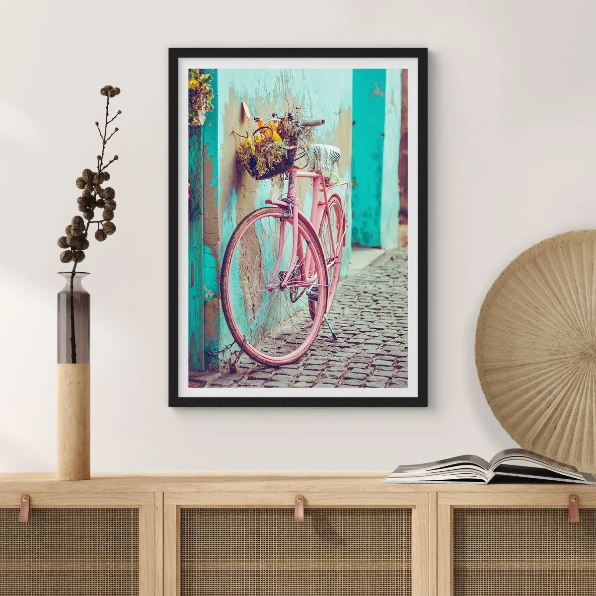 Plakat w czarnej ramie - Zaraz wracam - 61x91 cm