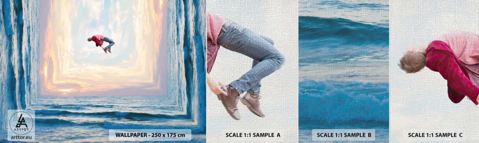 Fototapeta Próbka Premium Canvas - Do innego wymiaru - Abstrakcja, Człowiek, Natura - 100x30 cm