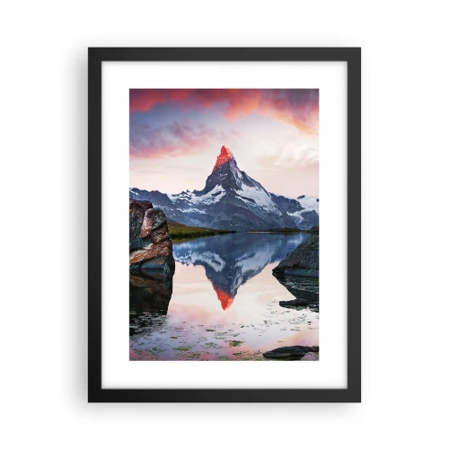 Plakat w czarnej ramie - Serce gór jest gorące - 30x40 cm