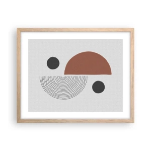 Plakat w ramie jasny dąb - Doskonałość koła - 50x40 cm