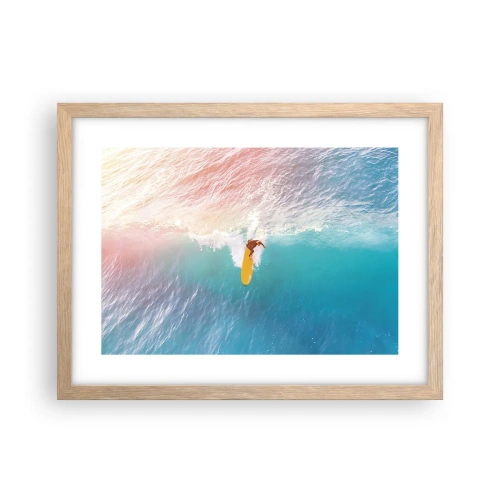 Plakat w ramie jasny dąb - Oceaniczny jeździec - 40x30 cm