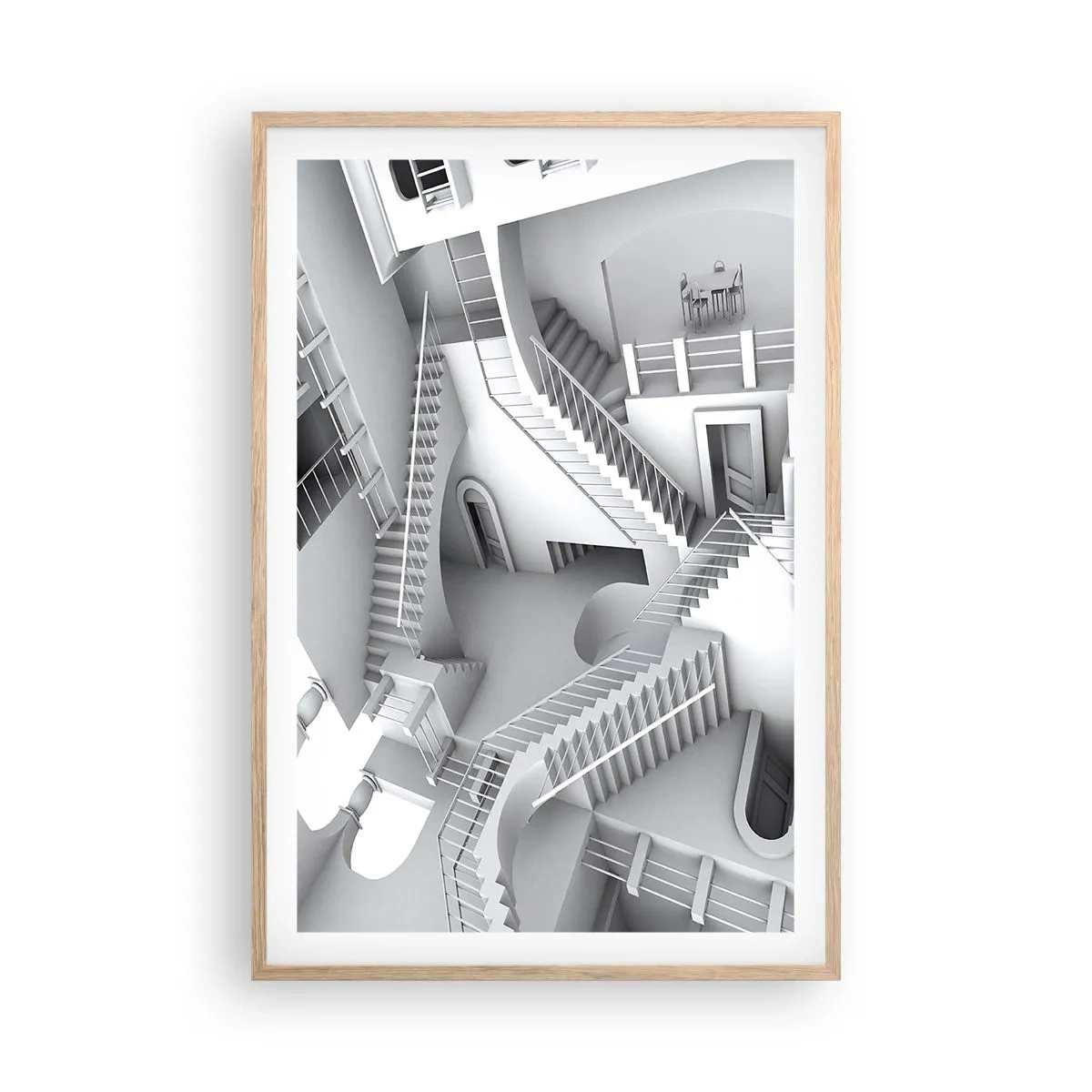 Plakat w ramie jasny dąb - Paradoksy przestrzeni - 61x91 cm