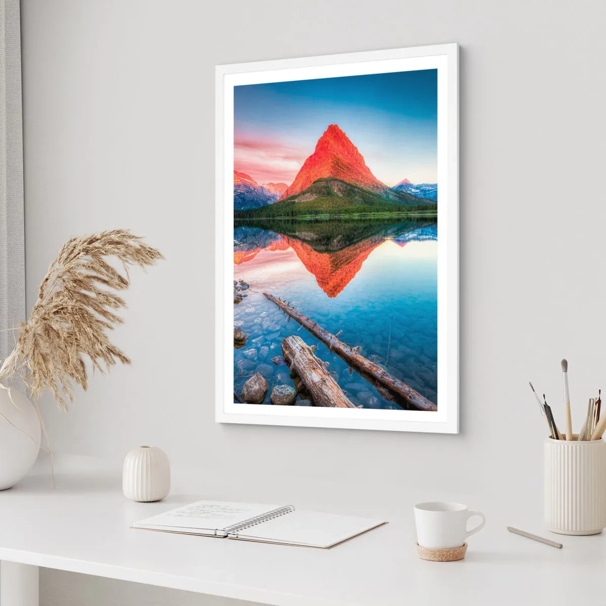 Plakat w białej ramie - Żar i chłód - 30x40 cm