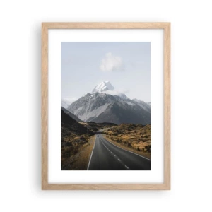 Plakat w ramie jasny dąb - Droga do serca gór - 30x40 cm