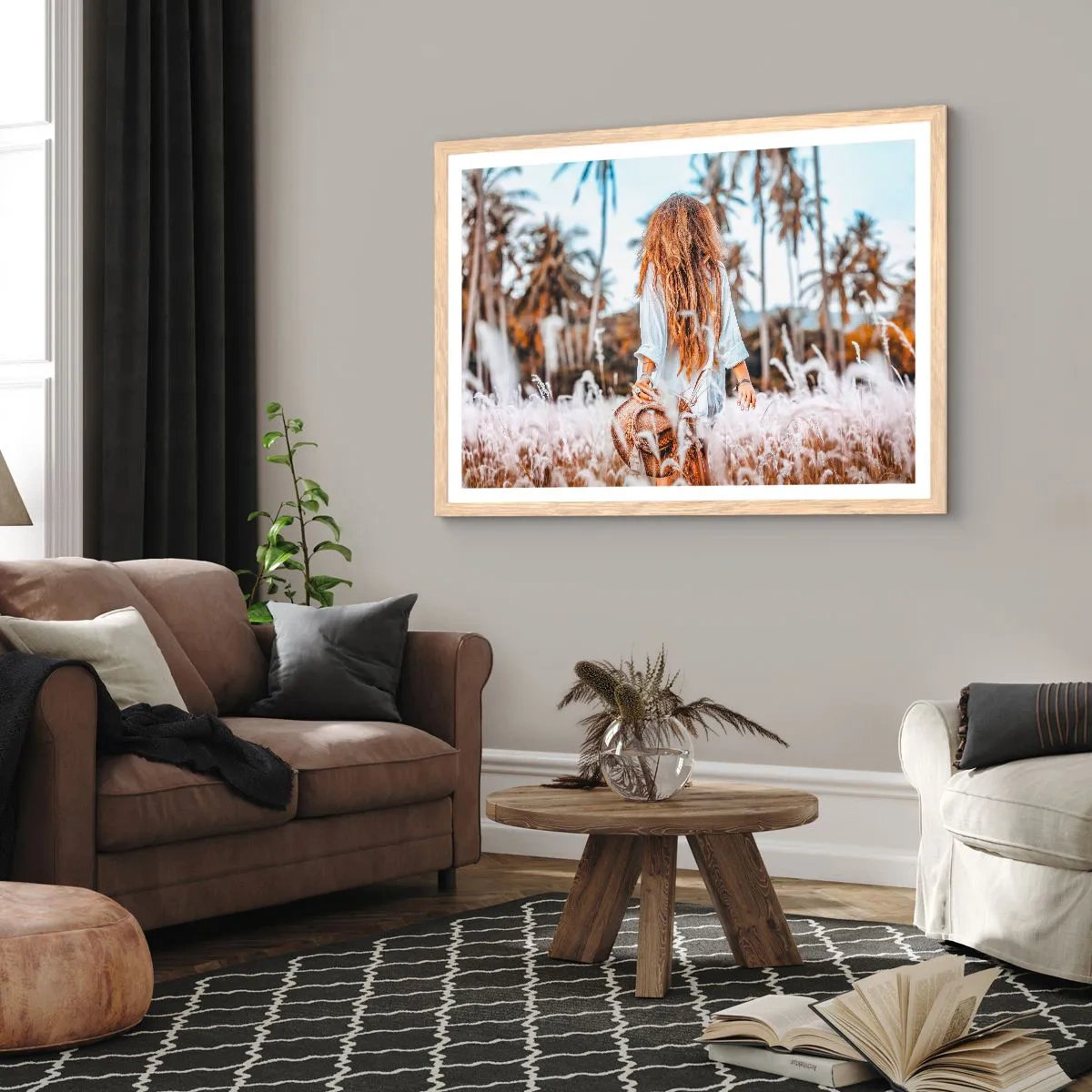 Plakat w ramie jasny dąb - Zrodzona z puchu traw - 50x40 cm