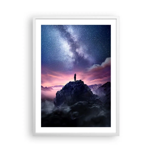 Plakat w białej ramie - I poczuł życie - 50x70 cm