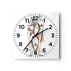 Zegar ścienny - Studium wdzięku - 40x40 cm