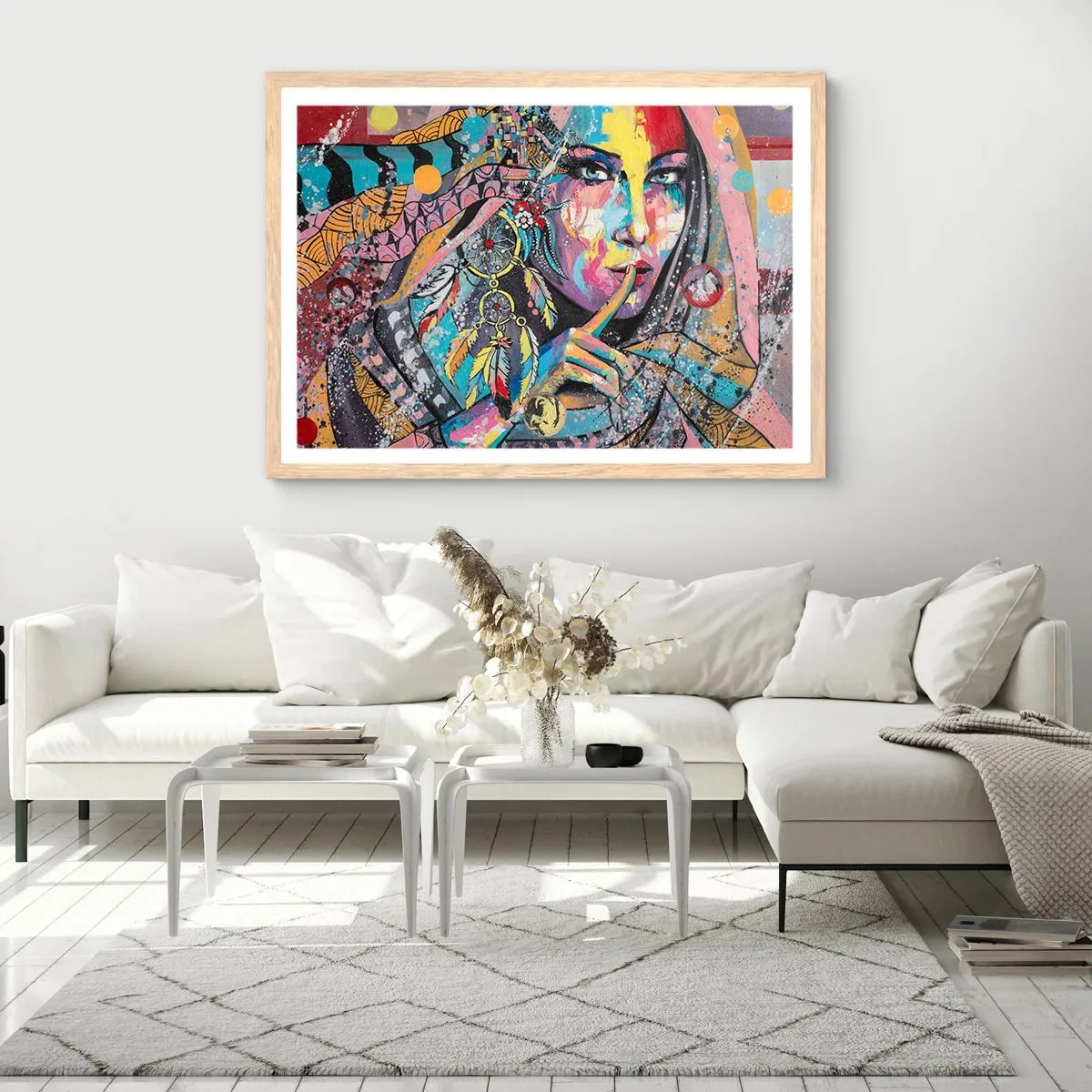 Plakat w ramie jasny dąb - Milcz, aż zrozumiesz - 50x40 cm