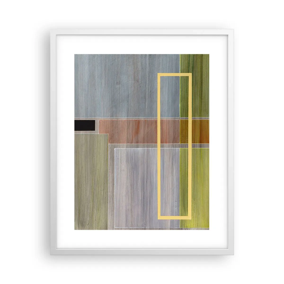 Plakat w białej ramie - Prosto i spokojnie - 40x50 cm