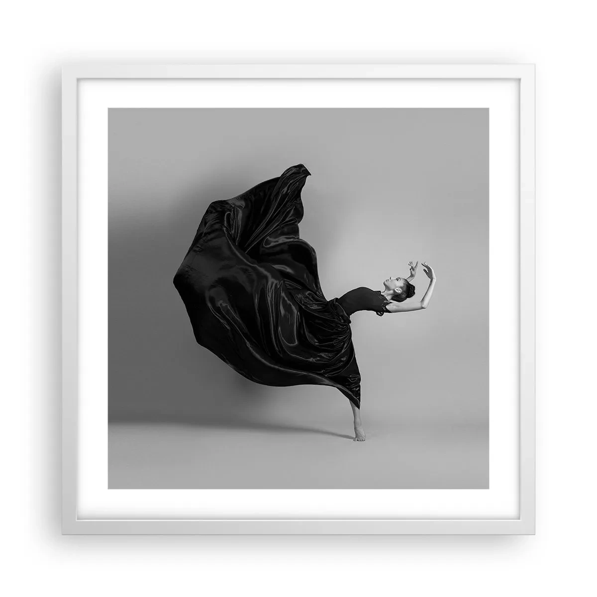 Plakat w białej ramie - Uskrzydlona muzyką - 50x50 cm