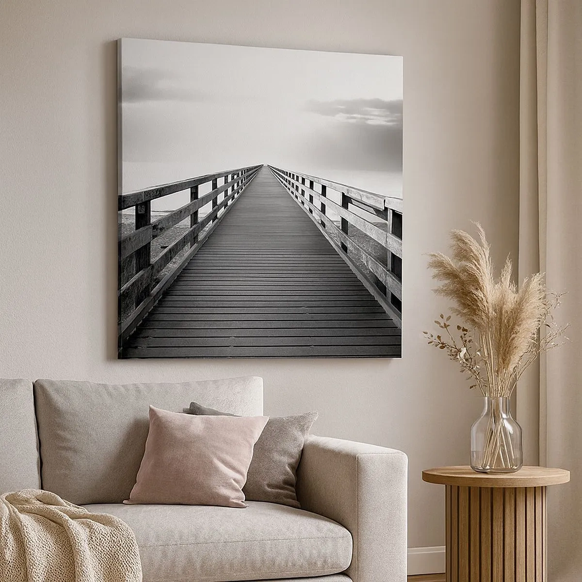 Obraz na płótnie - W siną dal… - 30x30 cm