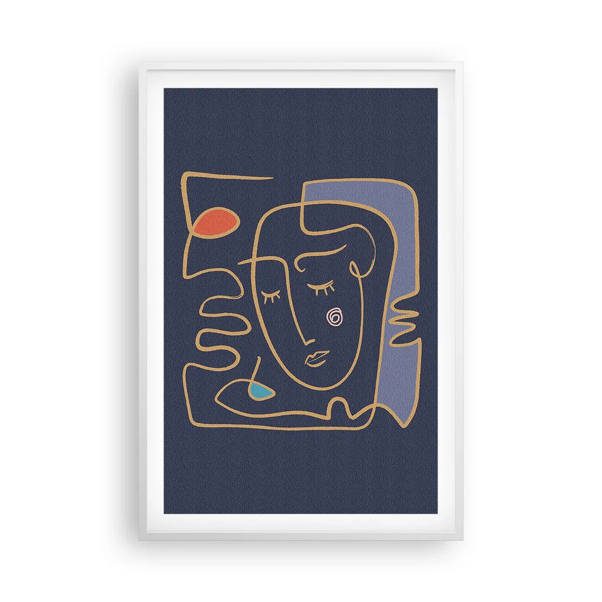 Plakat w białej ramie - W zamyśleniu - 61x91 cm