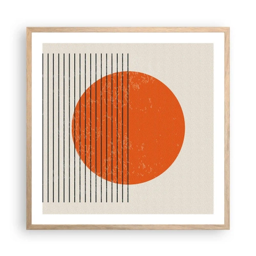 Plakat w ramie jasny dąb - Zawsze słońce - 60x60 cm