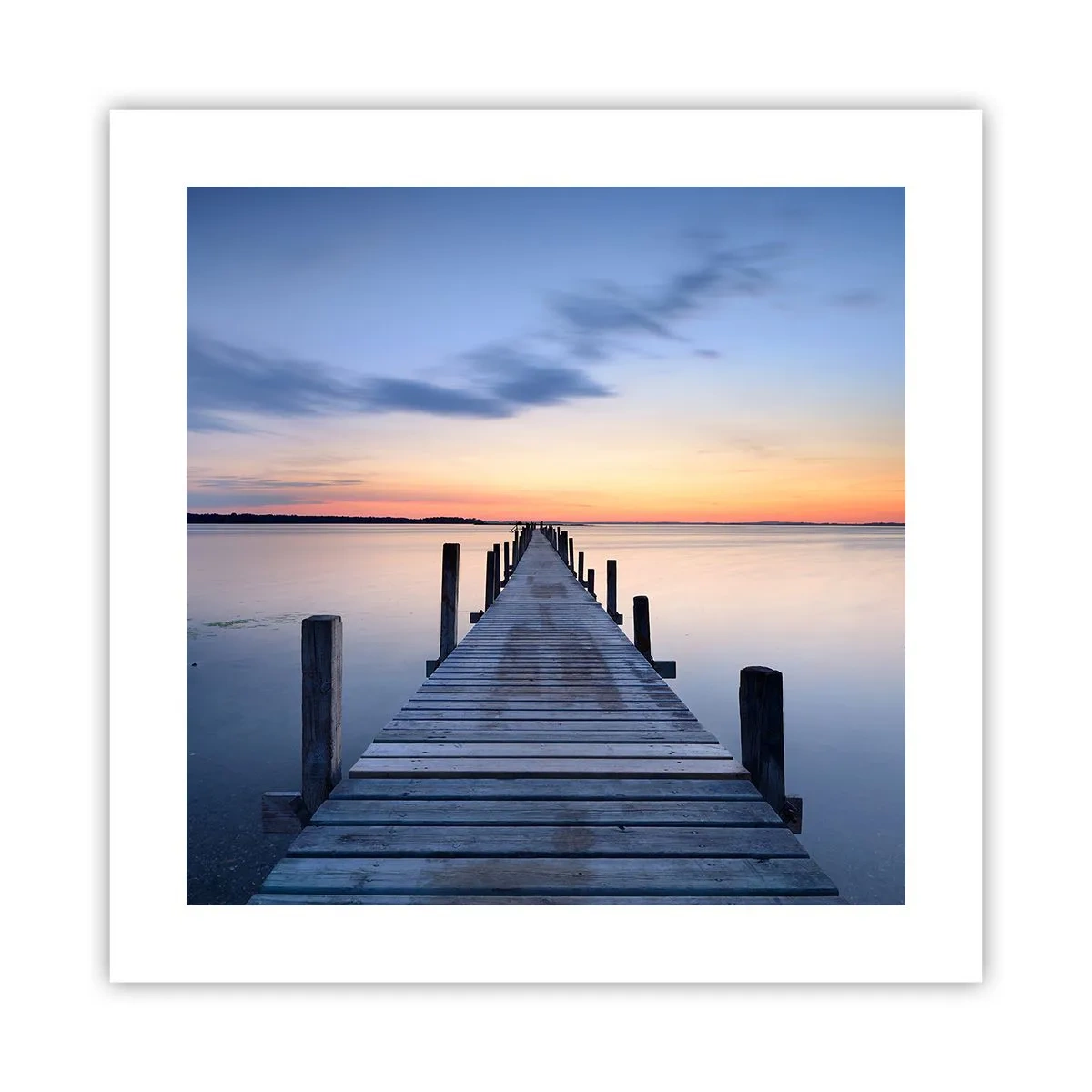 Plakat - Spokój pogodnego zmierzchu - 40x40 cm