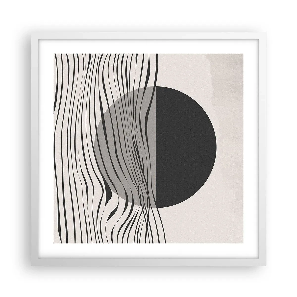 Plakat w białej ramie - Kompozycja połowiczna - 50x50 cm