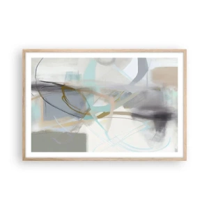 Plakat w ramie jasny dąb - Abstrakcja zamglona - 91x61 cm