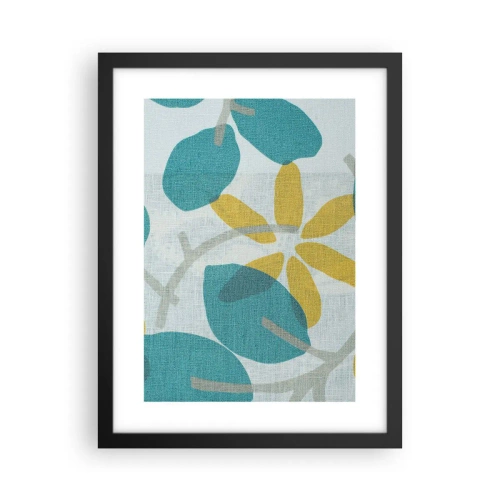 Plakat w czarnej ramie - Wśród lazurowych liści - 30x40 cm