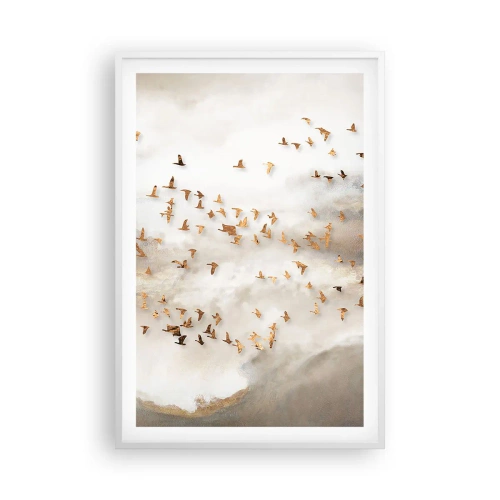 Plakat w białej ramie - Już czas… - 61x91 cm