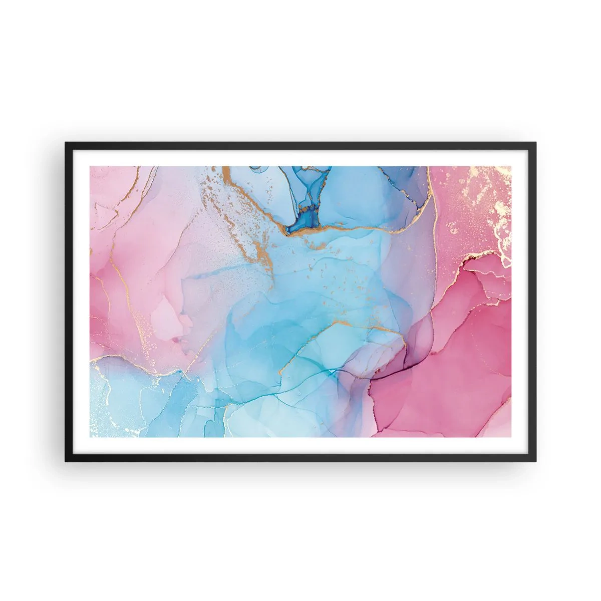 Plakat w czarnej ramie - Spotkanie i przenikanie - 91x61 cm