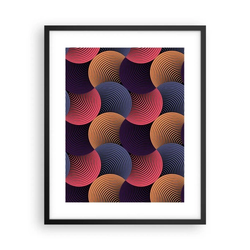 Plakat w czarnej ramie - W kolistym rytmie - 40x50 cm
