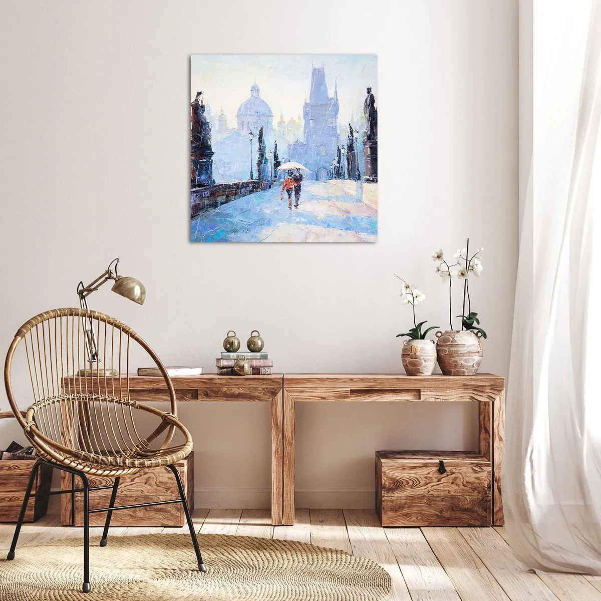 Obraz na płótnie - Nas zaczarować musiał deszcz - 40x40 cm