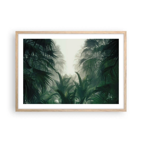 Plakat w ramie jasny dąb - Tropikalna tajemnica - 70x50 cm