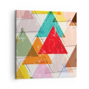 Obraz na płótnie - Trzy po trzy - 60x60 cm