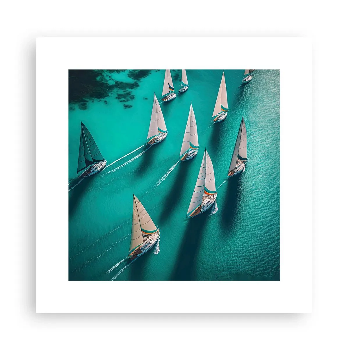 Plakat - W zawody z wiatrem - 30x30 cm