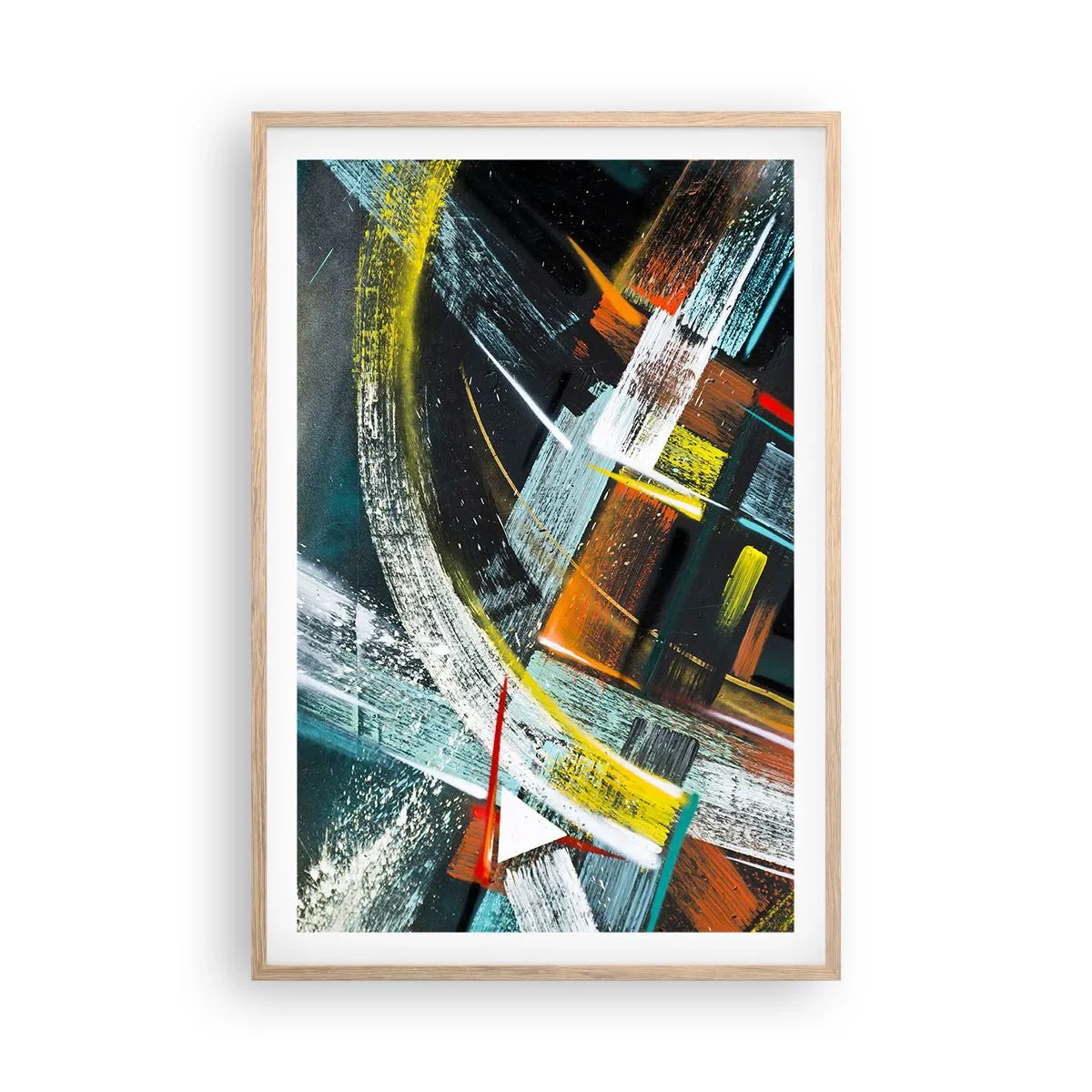 Plakat w ramie jasny dąb - Energia ruchu - 61x91 cm