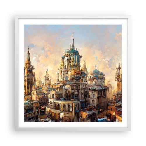 Plakat w białej ramie - Miasto miast - 60x60 cm