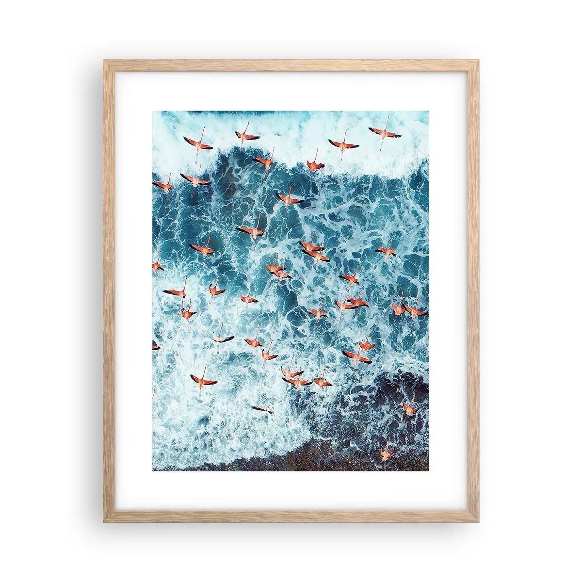 Plakat w ramie jasny dąb - Nadmorska parada - 40x50 cm