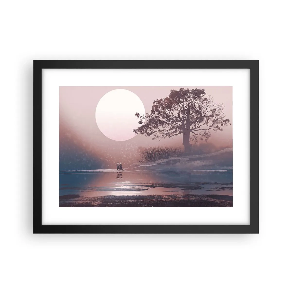 Plakat w czarnej ramie - Nocne dziwy - 40x30 cm