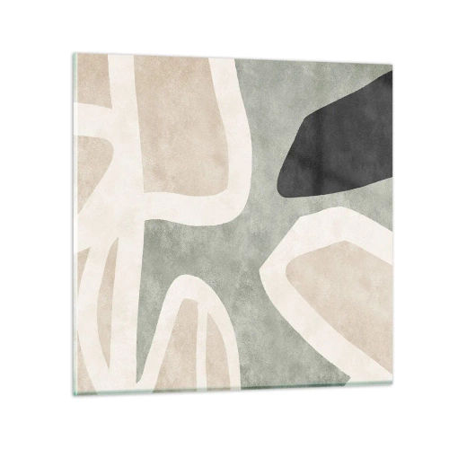 Obraz na szkle - Kompozycja z motywem czerni - 30x30 cm