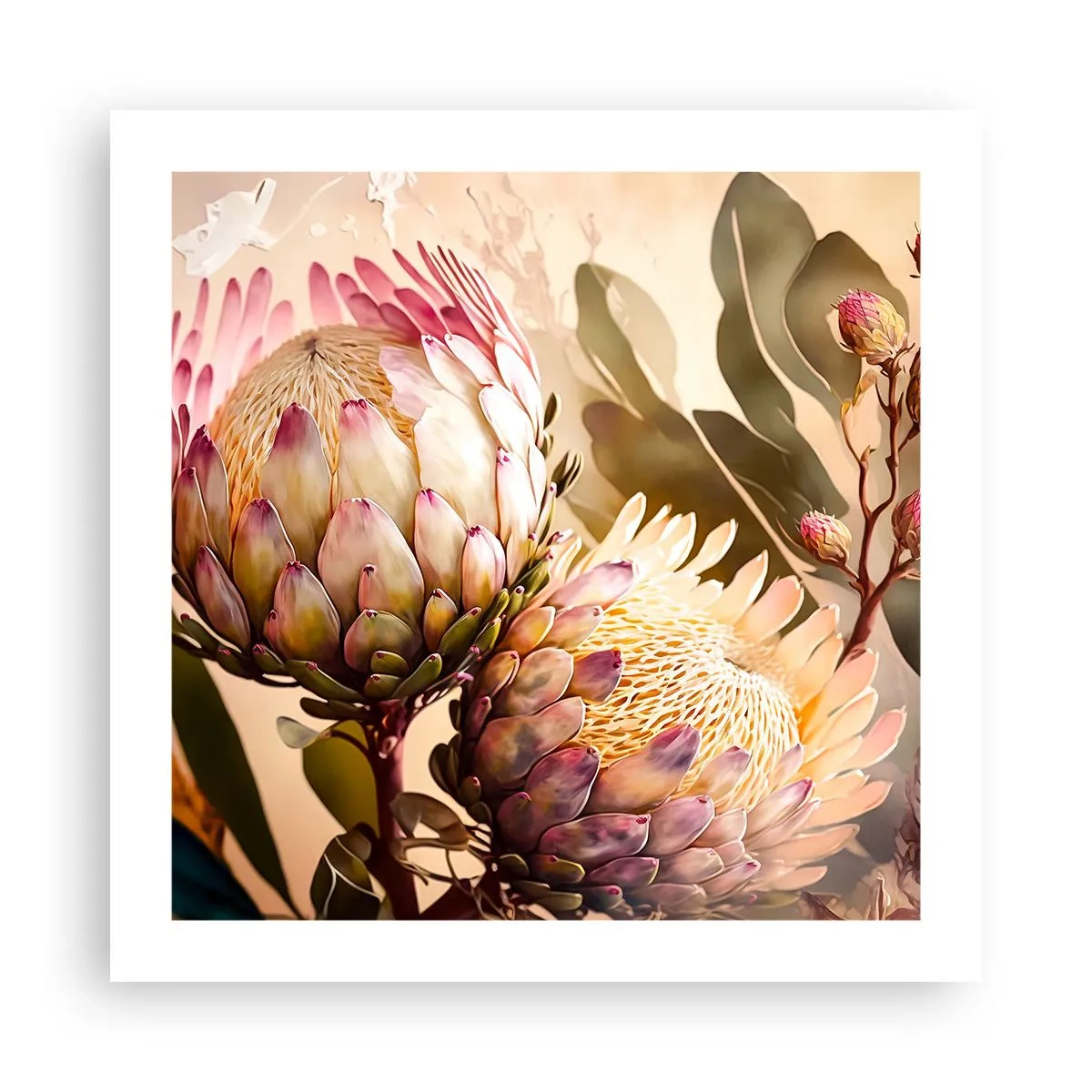 Plakat - Czule objęte - 50x50 cm