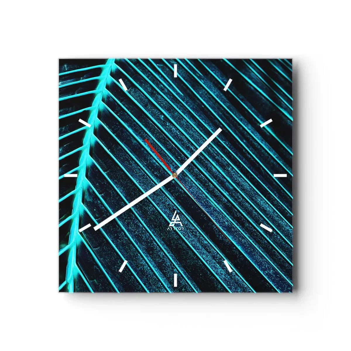 Zegar ścienny - Faktura zieleni - 40x40 cm