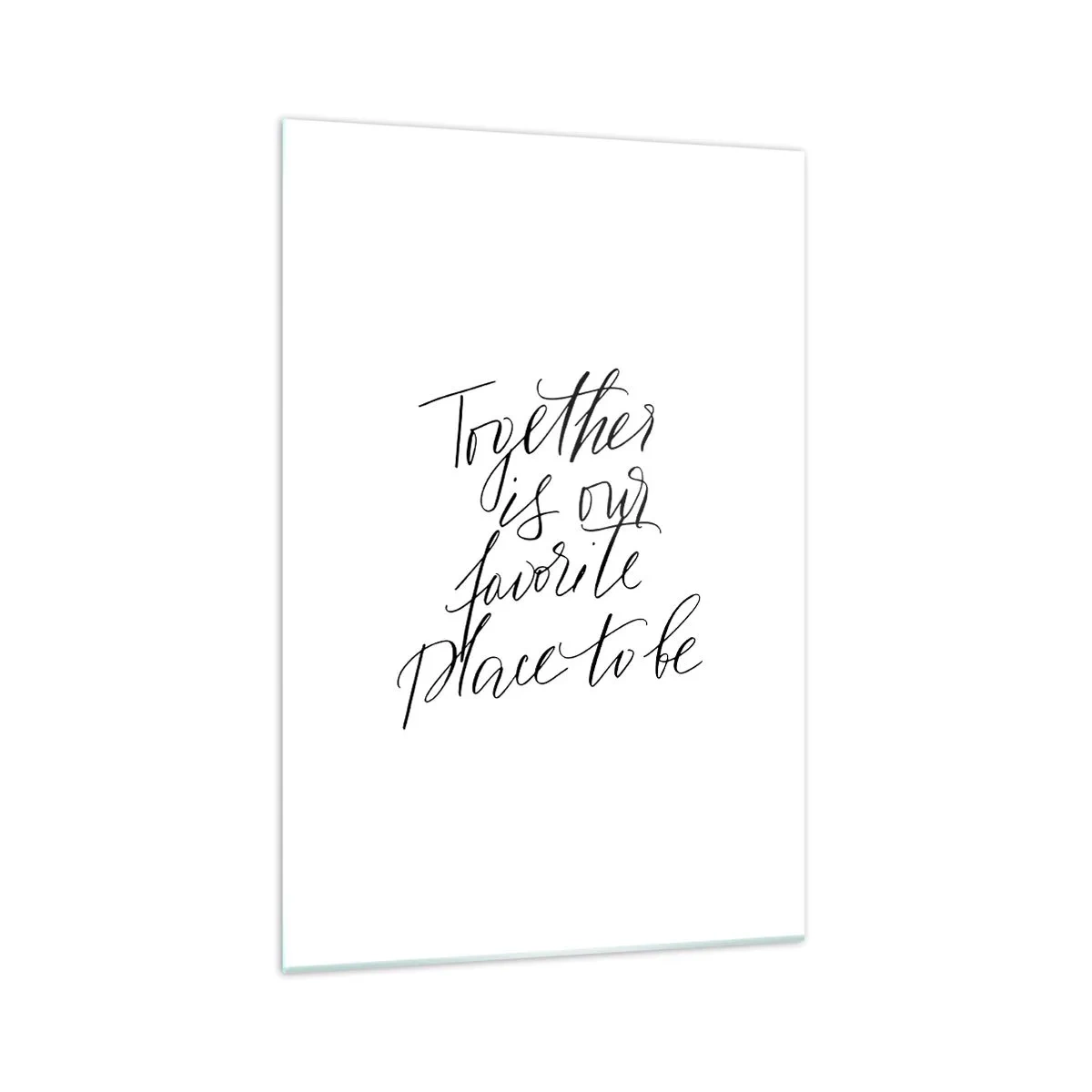 Obraz na szkle - Typograficzny napis w eleganckim stylu na białym tle - 70x100cm - Też to czujesz? - Nowoczesna dekoracja ścienna do salonu i sypialni ARTTOR