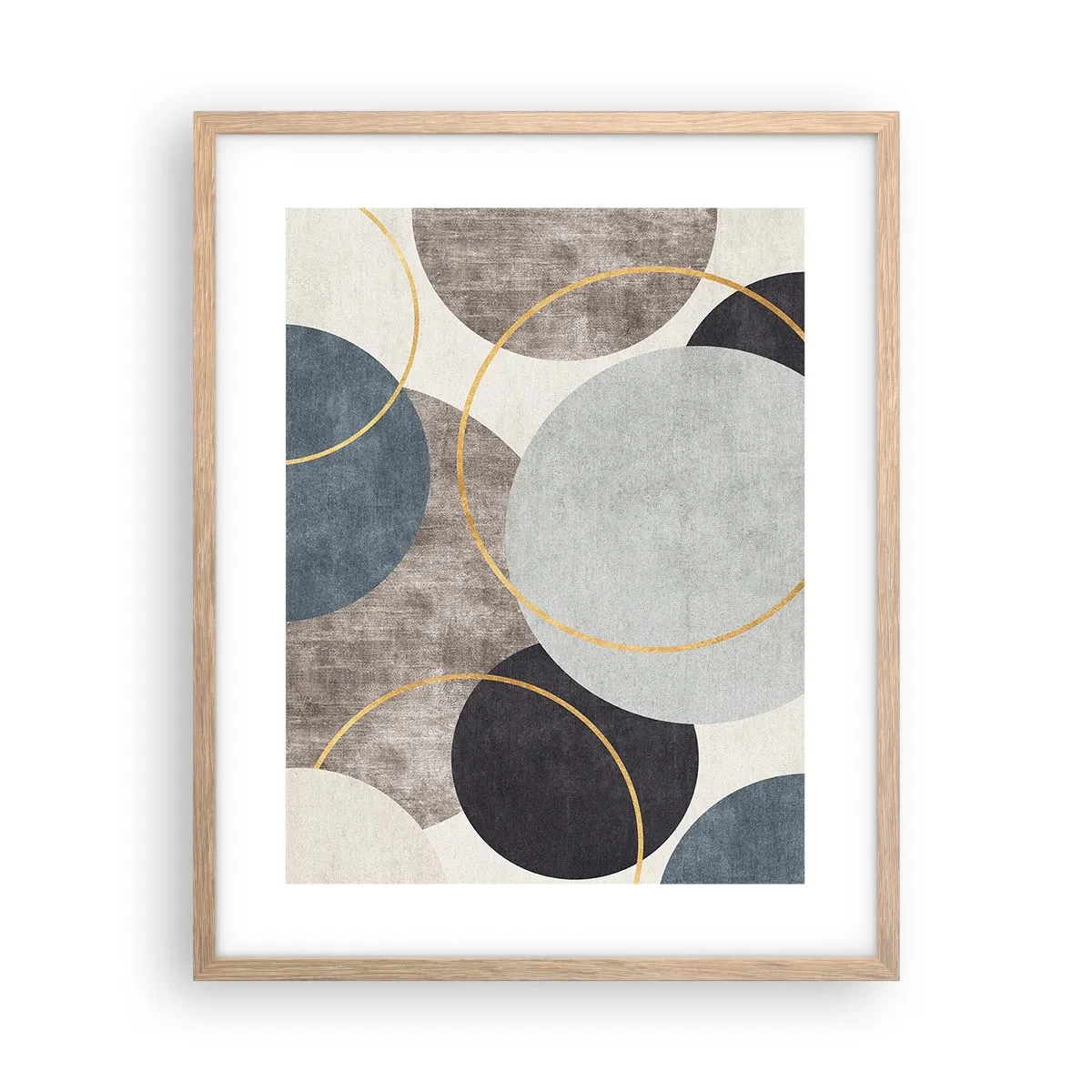 Plakat w ramie jasny dąb - Koło za kołem - 40x50 cm