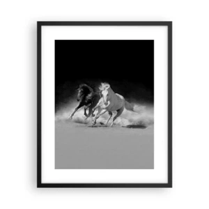 Plakat w czarnej ramie - Galop wolności - 40x50 cm