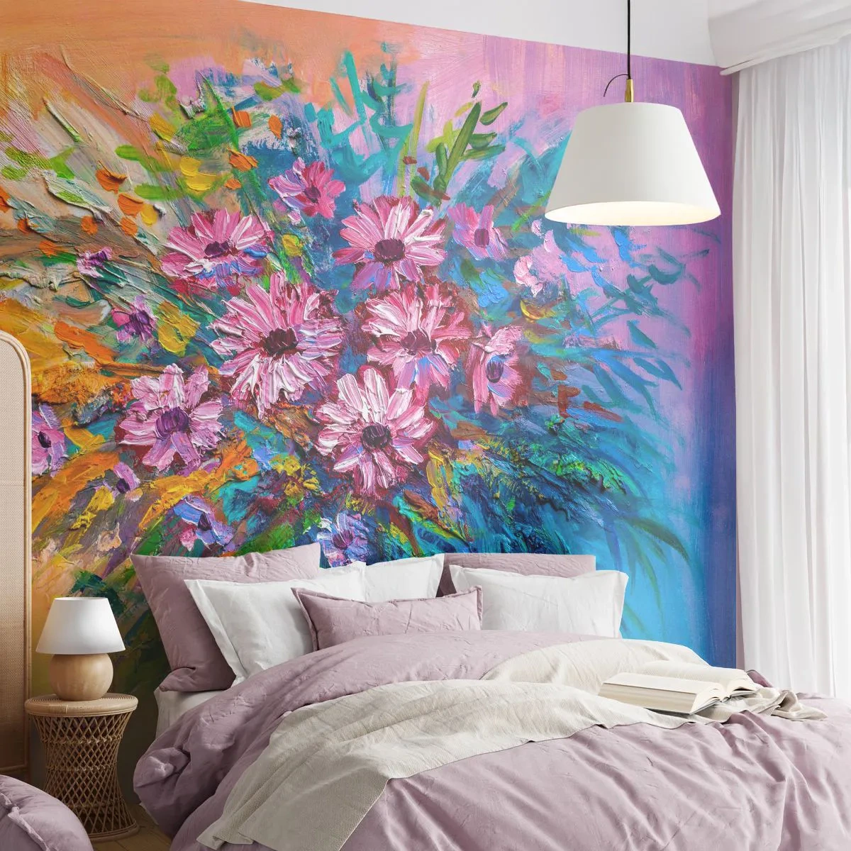 Fototapeta Premium Canvas - Energia życia - Kwiaty, Bukiet Kwiatów, Ogród - 250x175 cm