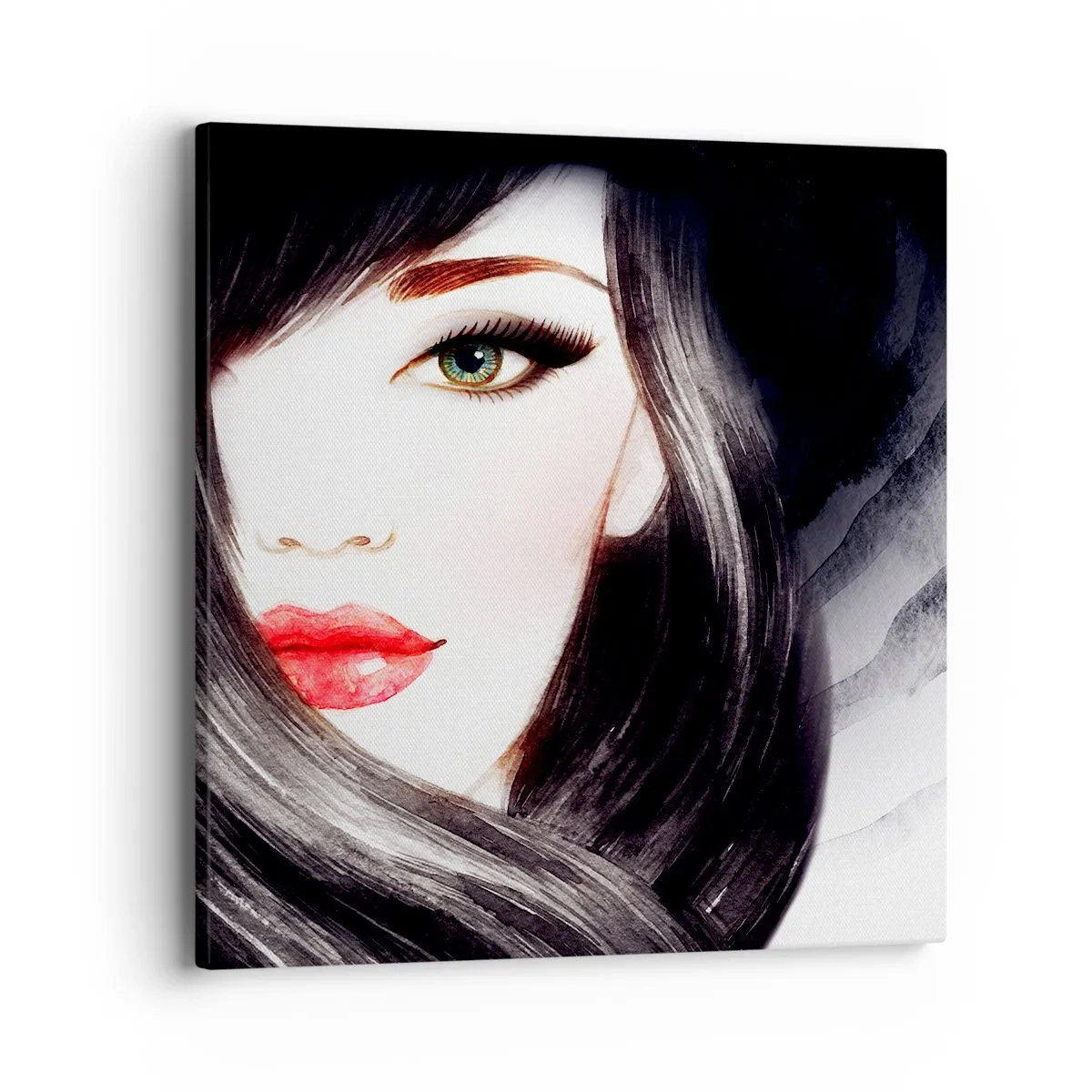 Obraz na płótnie - Szafirowe spojrzenie - 40x40 cm